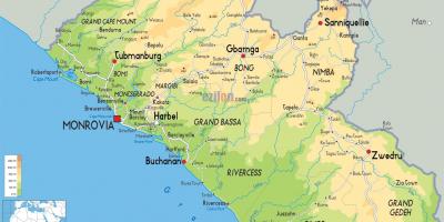 Draw the map of Liberia